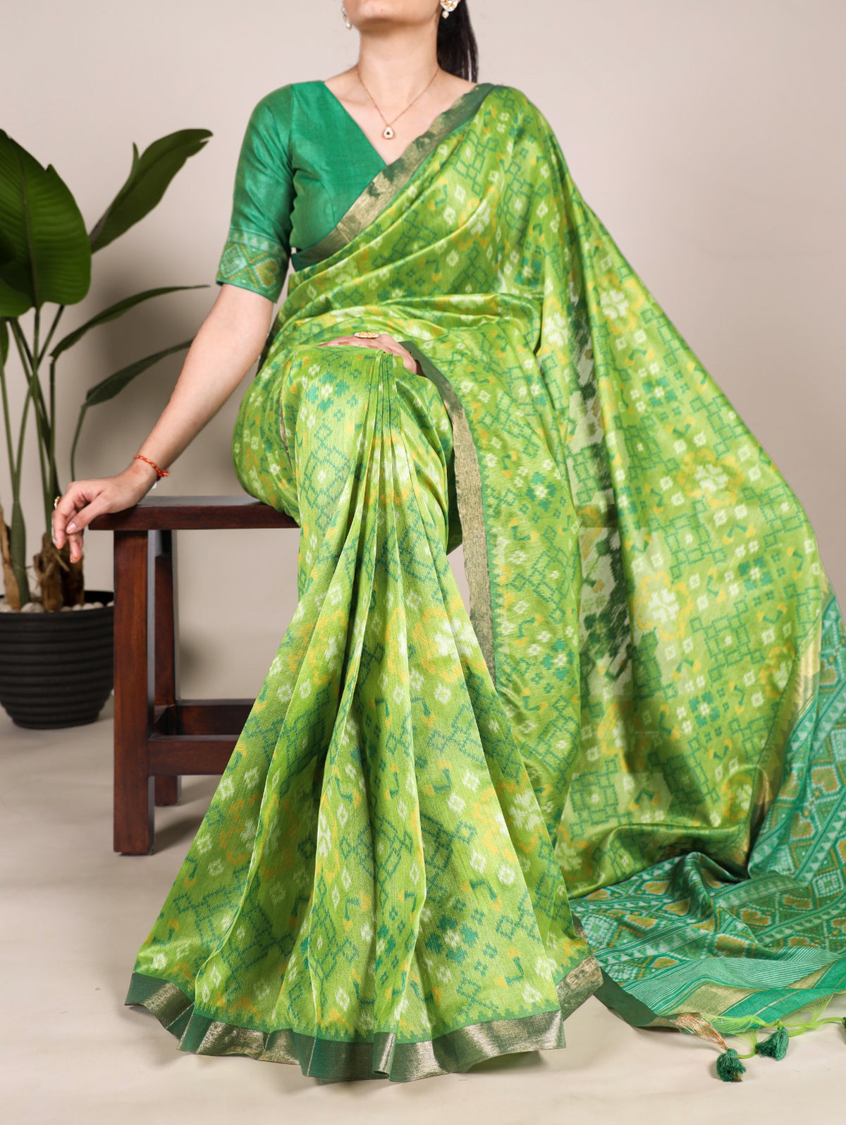 PATOLA PRINT JACQUARD SILK SAREE COLLECTION