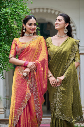 FESTIVAL FANCY DIAMOND WORK SAREE