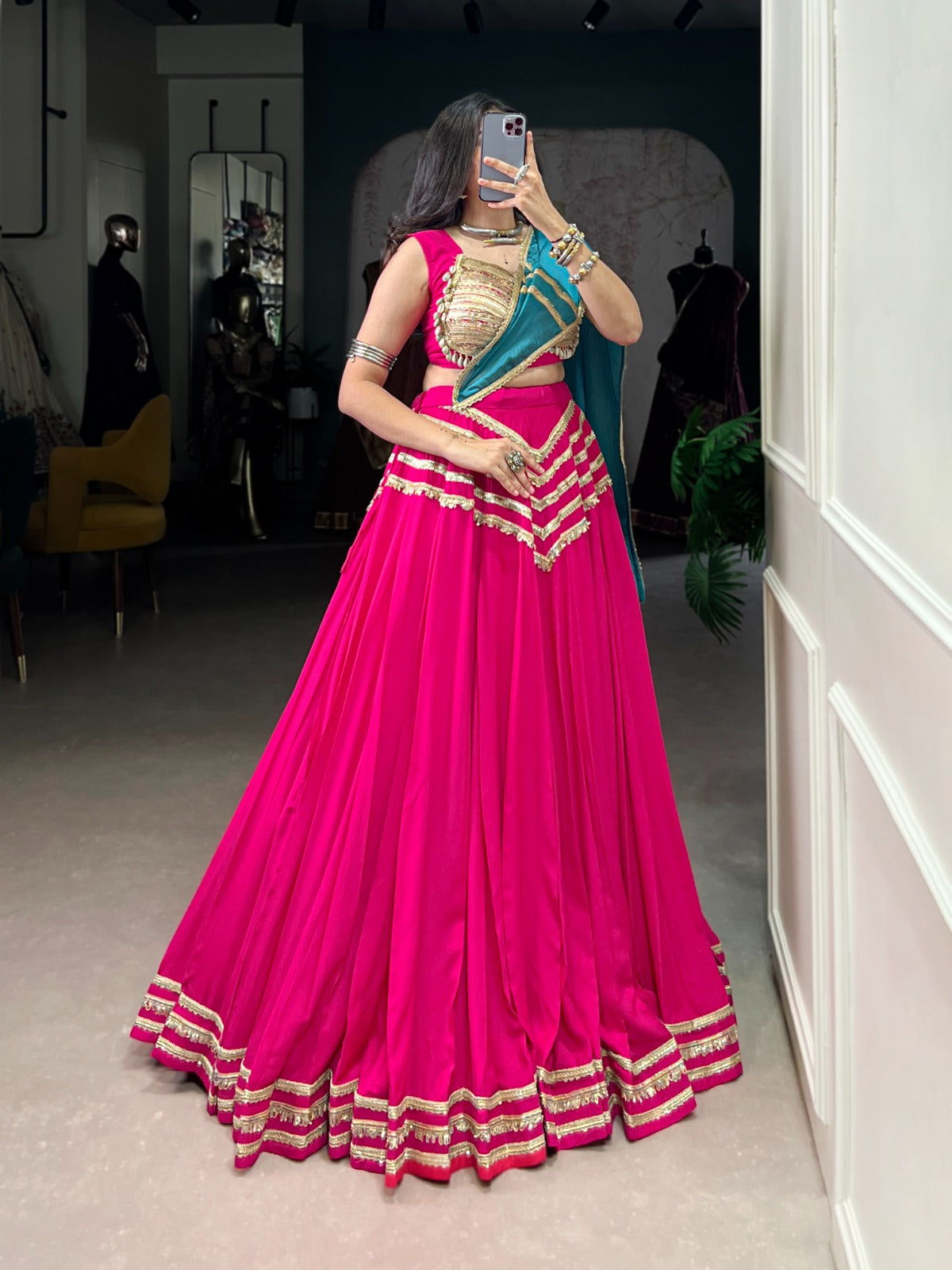 ELEGANT RAYON LEHENGA CHOLI FOR NAVRATRI GARBA