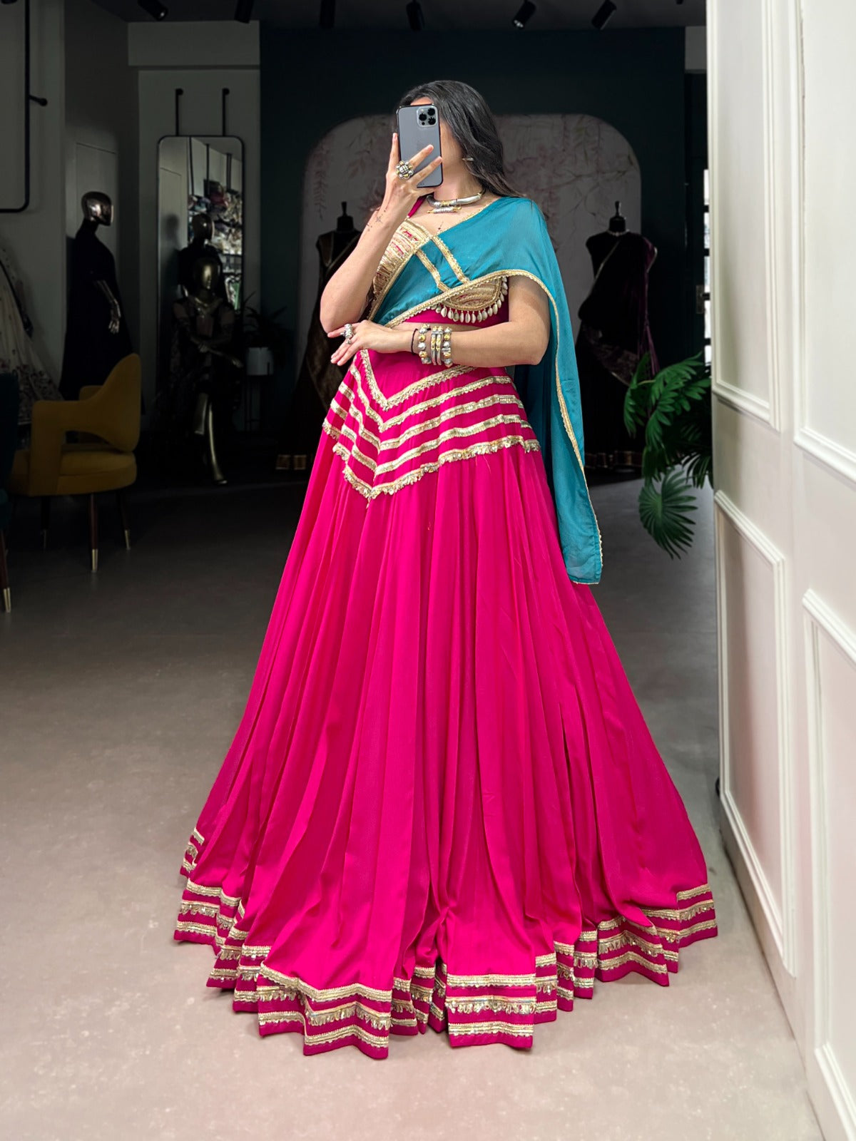 ELEGANT RAYON LEHENGA CHOLI FOR NAVRATRI GARBA
