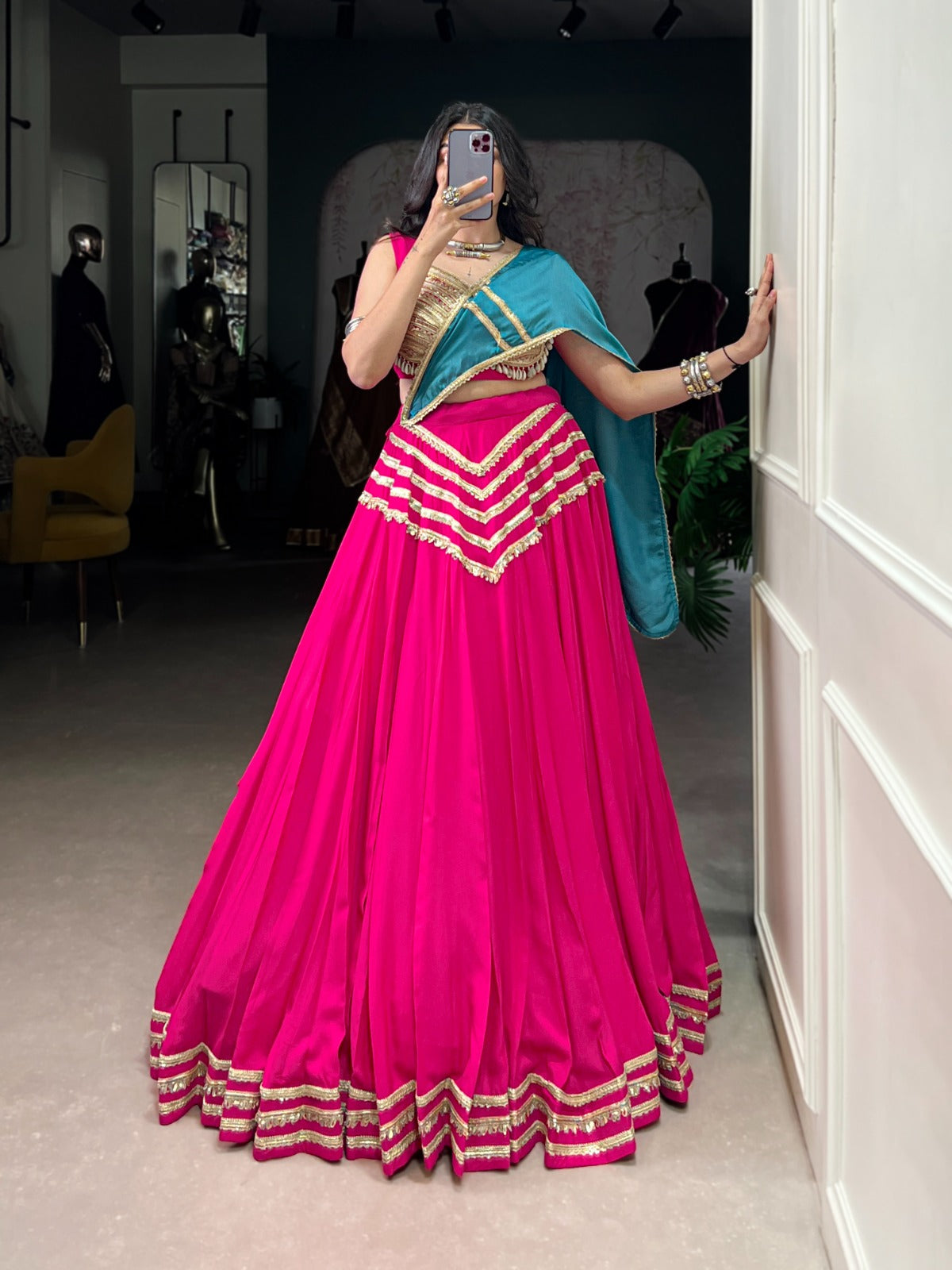 ELEGANT RAYON LEHENGA CHOLI FOR NAVRATRI GARBA