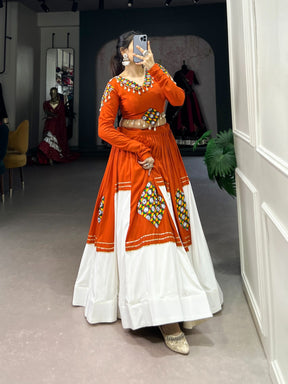 TRADITIONAL GAMTHI LEHENGA CHOLI FOR GARBA