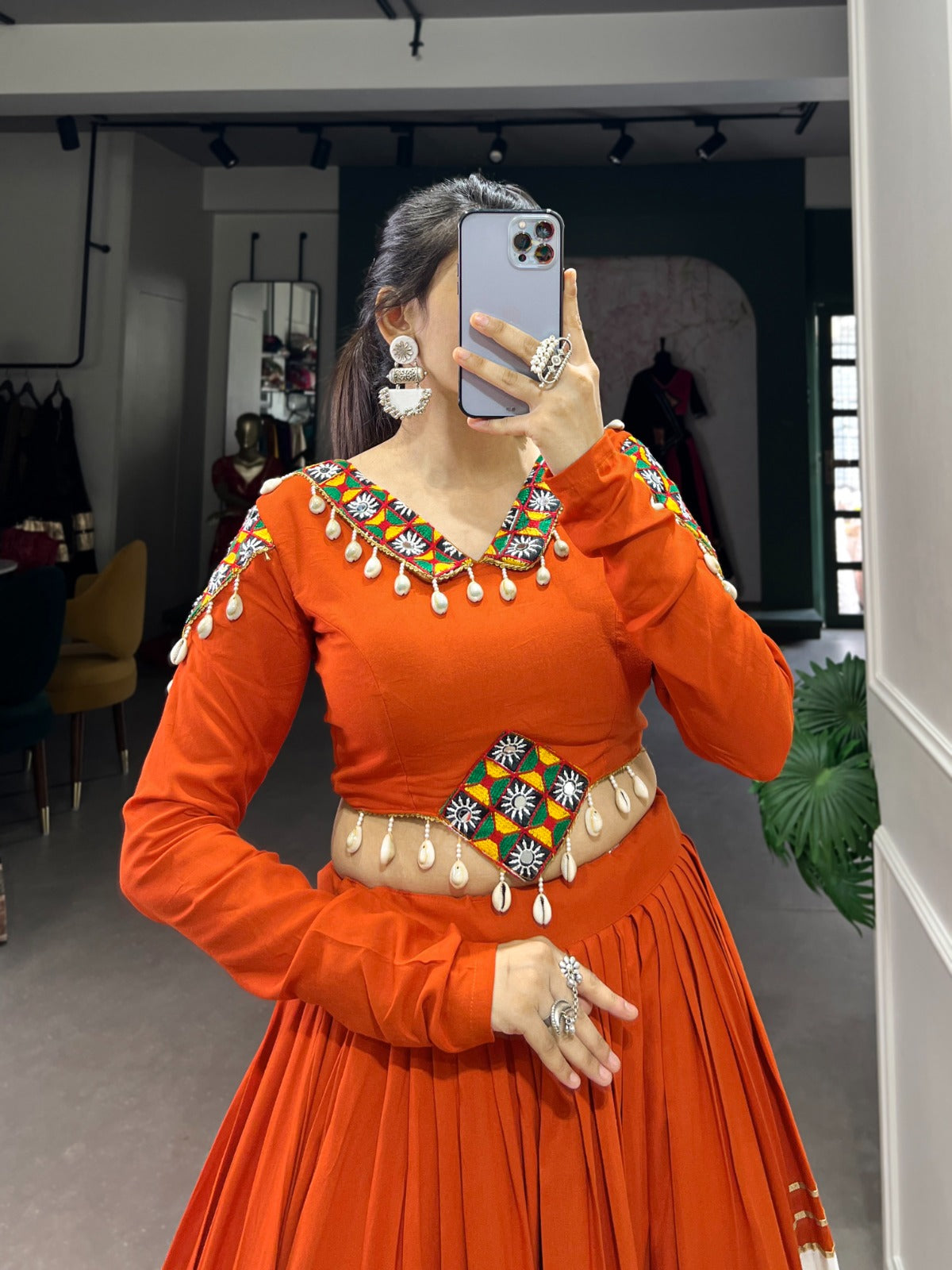 TRADITIONAL GAMTHI LEHENGA CHOLI FOR GARBA