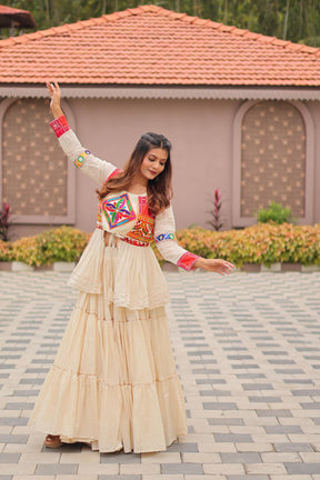 GAMTHI WORK LEHENGA CHOLI WITH 9 METER FLAIR