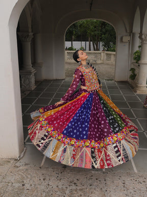 GAMTHI & VINTAGE GEORGETTE LEHENGA CHOLI SET