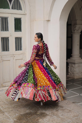 GAMTHI & VINTAGE GEORGETTE LEHENGA CHOLI SET