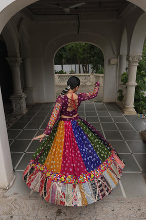 GAMTHI & VINTAGE GEORGETTE LEHENGA CHOLI SET