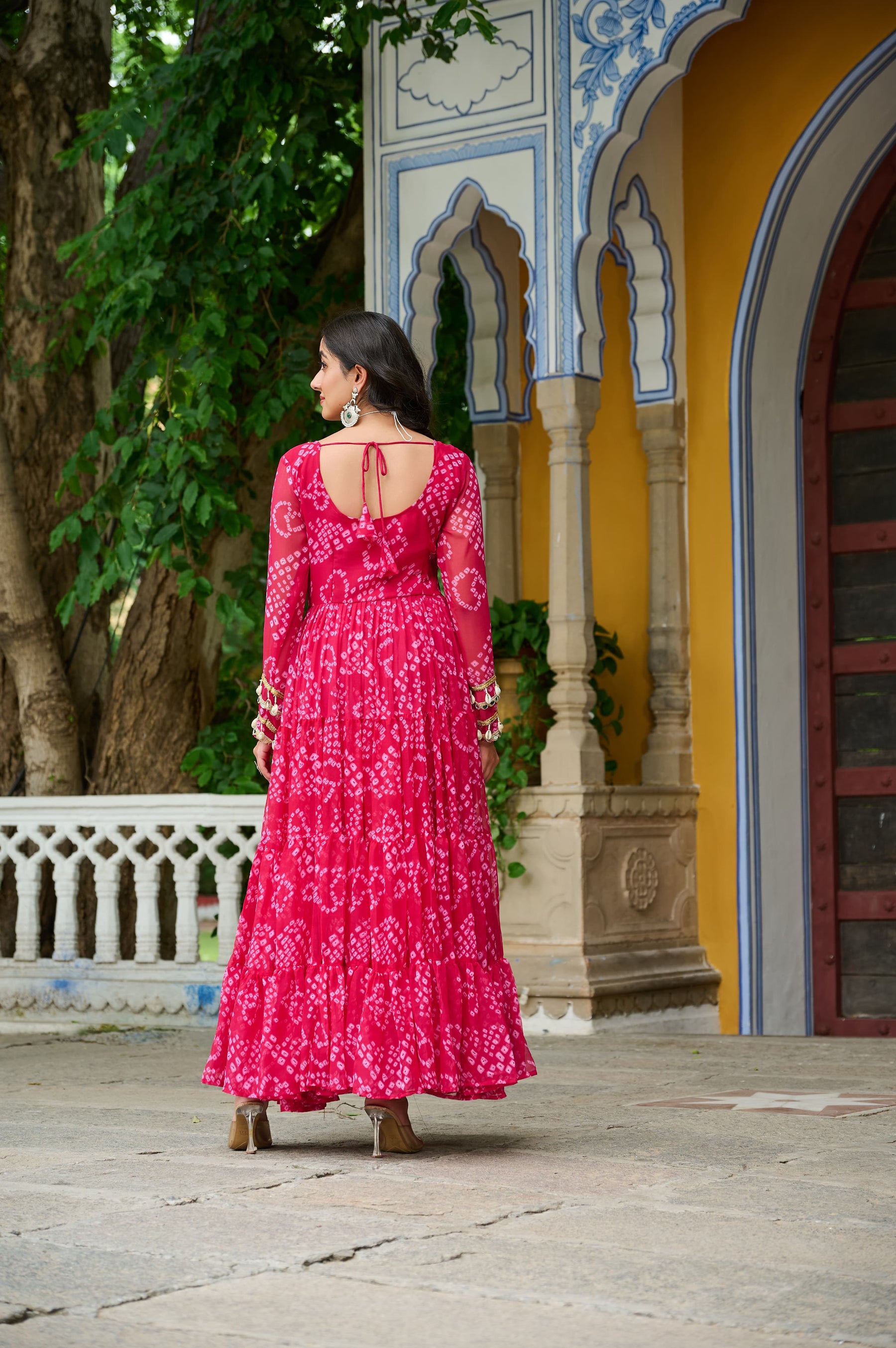 BANDHANI PRINT KUTCHI PATCHWORK GOWN