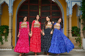 BANDHANI PRINT KUTCHI PATCHWORK GOWN