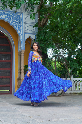 BANDHANI PRINT KUTCHI PATCHWORK GOWN