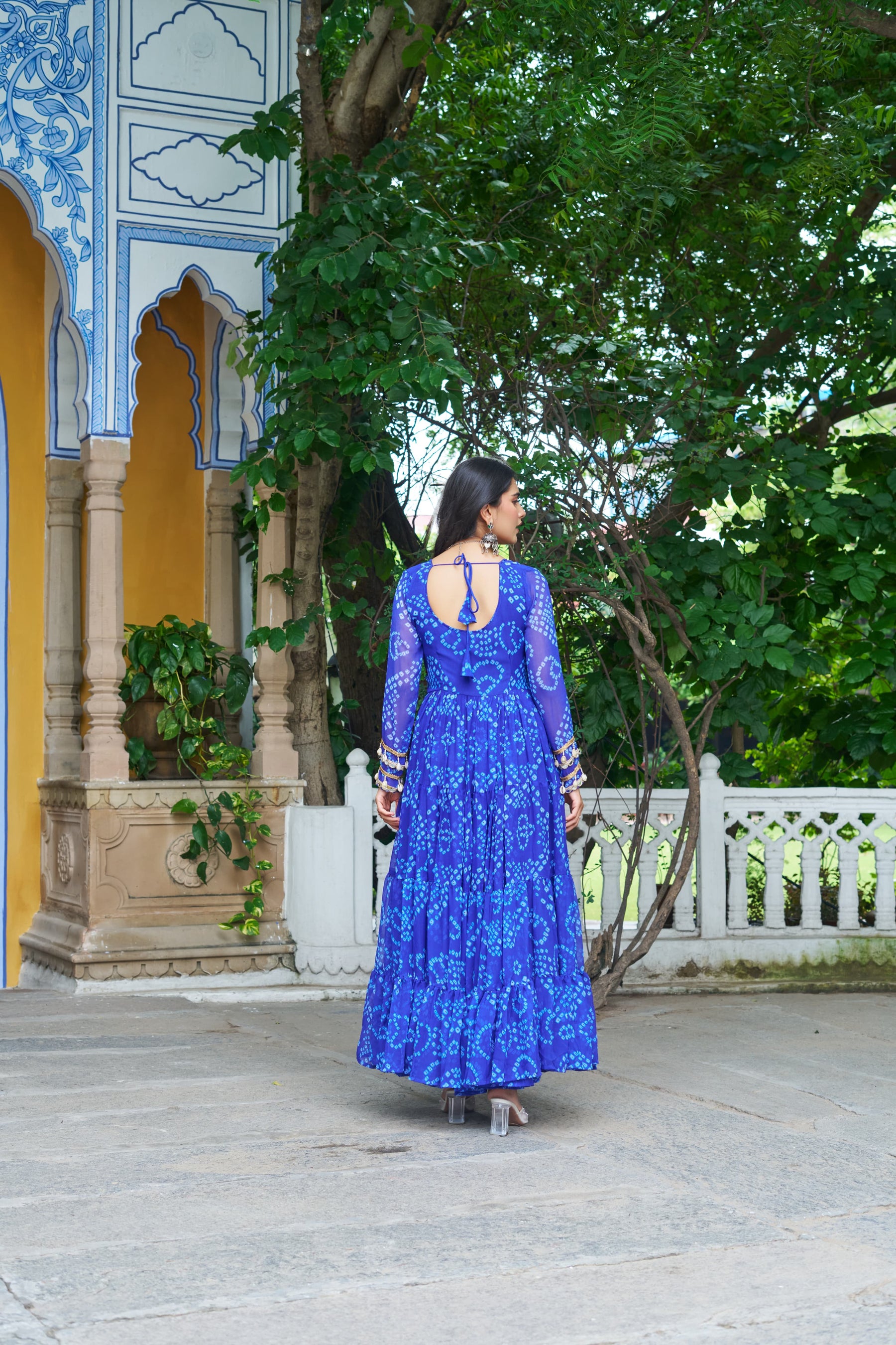 BANDHANI PRINT KUTCHI PATCHWORK GOWN