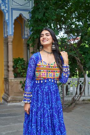 BANDHANI PRINT KUTCHI PATCHWORK GOWN