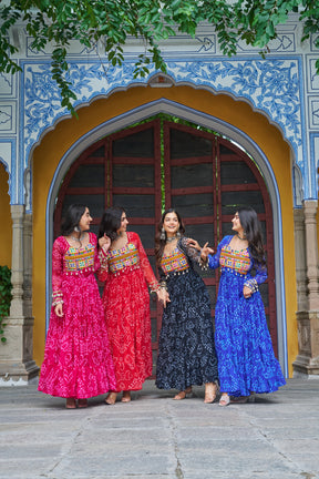 BANDHANI PRINT KUTCHI PATCHWORK GOWN