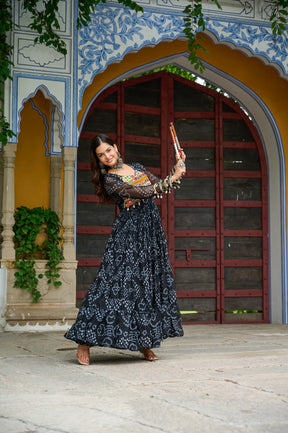 BANDHANI PRINT KUTCHI PATCHWORK GOWN