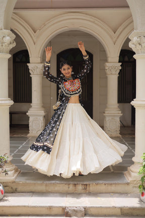 PREMIUM KORA COTTON LEHENGA & BANDHANI KURTI SET