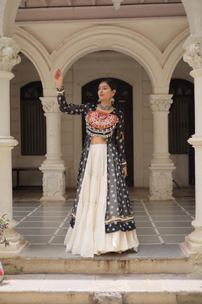 PREMIUM KORA COTTON LEHENGA & BANDHANI KURTI SET
