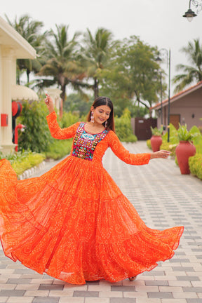 DESIGNER GAMATHI WORK GOWN FOR NAVRATRI