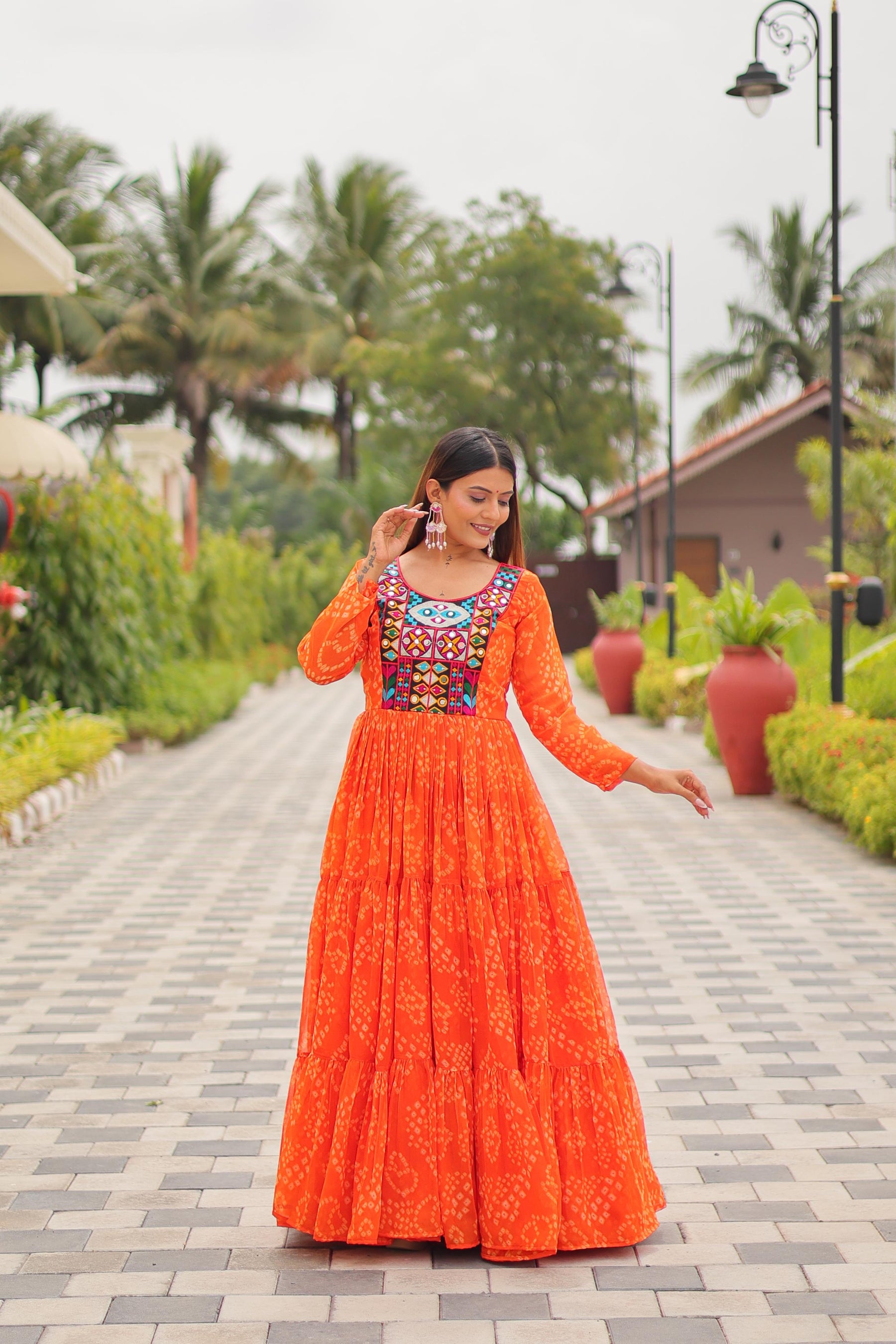 DESIGNER GAMATHI WORK GOWN FOR NAVRATRI
