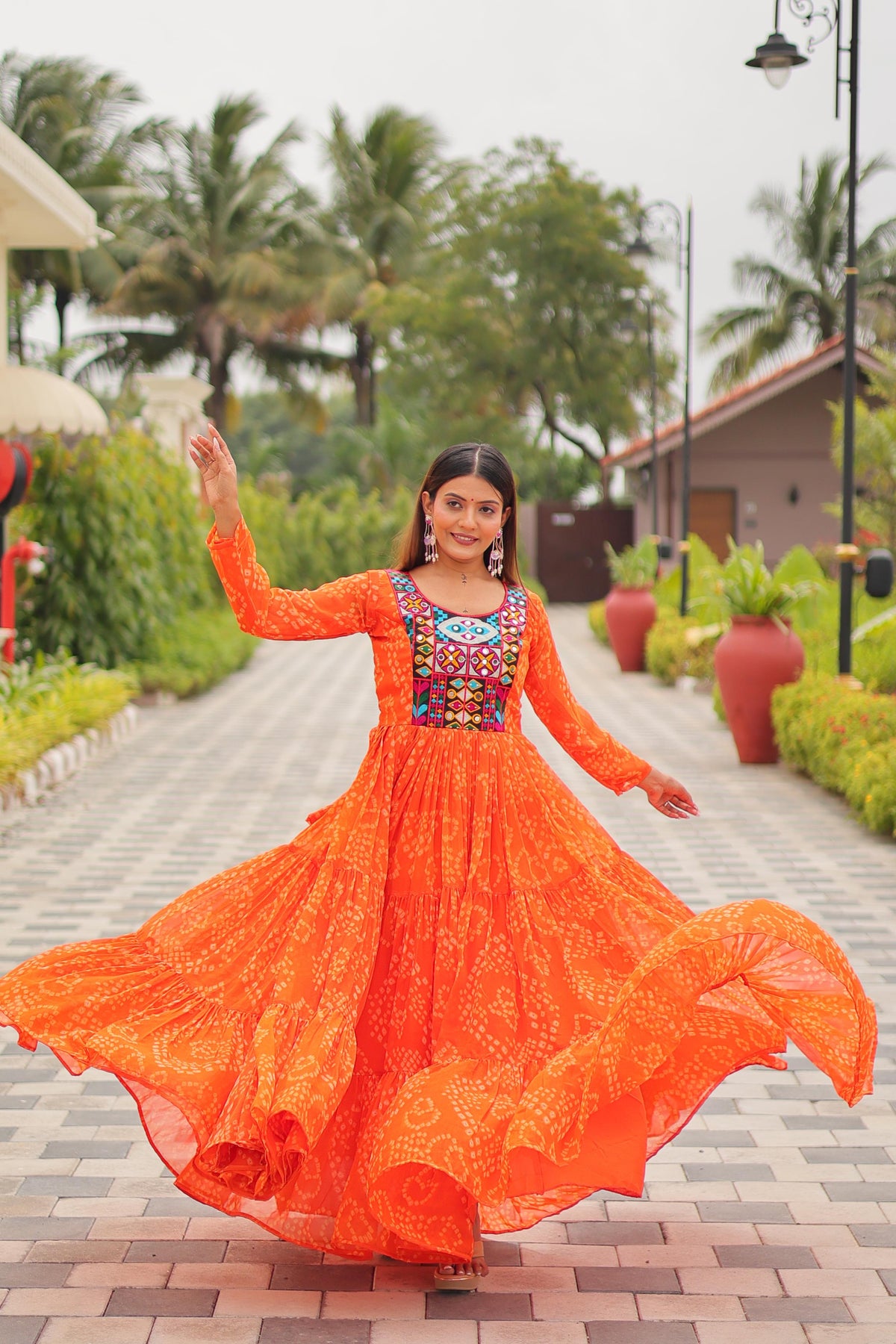 DESIGNER GAMATHI WORK GOWN FOR NAVRATRI