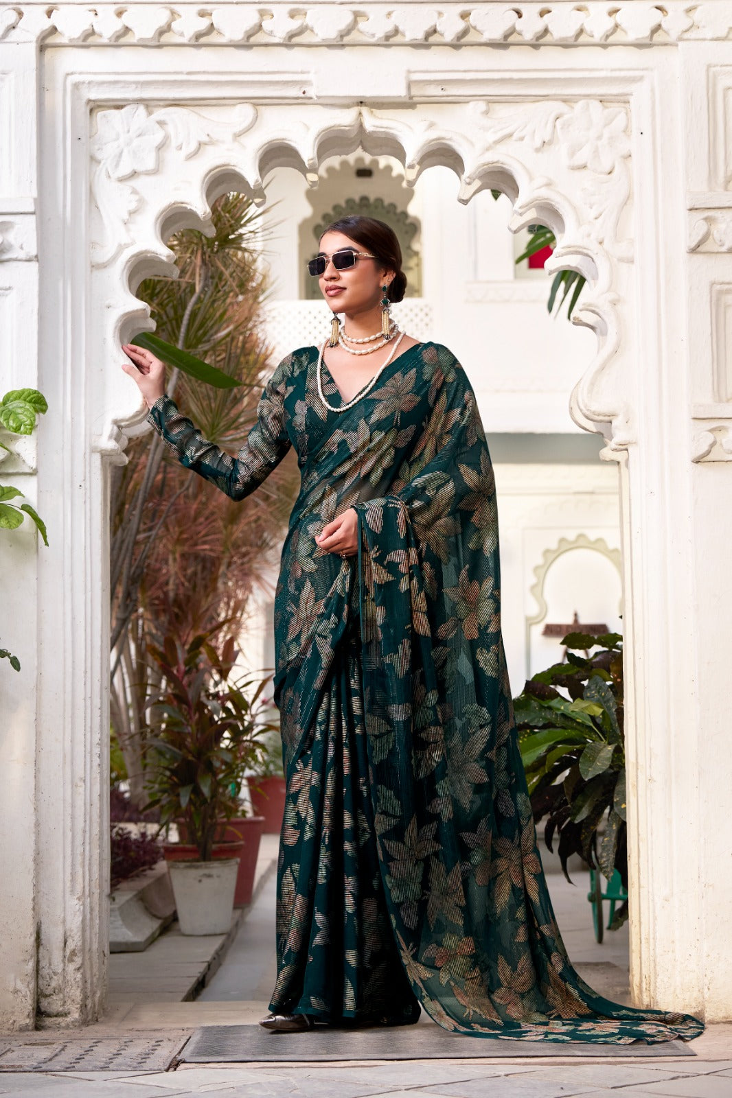 FLORAL LUREX BRASSO SAREES