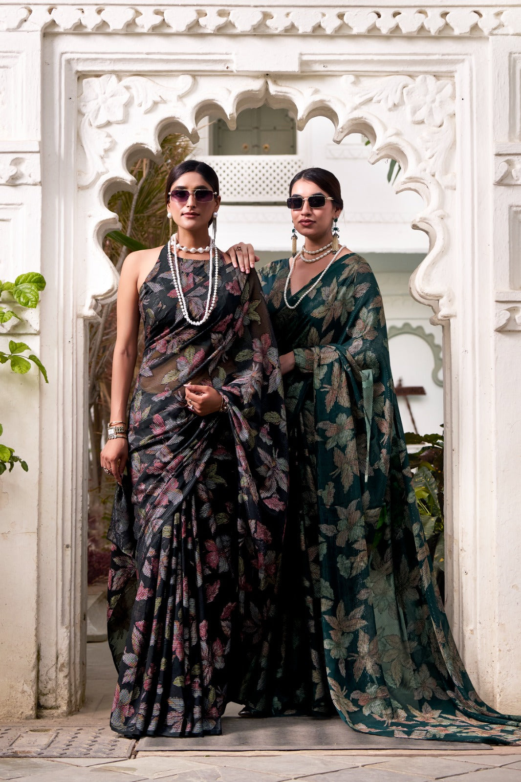 FLORAL LUREX BRASSO SAREES