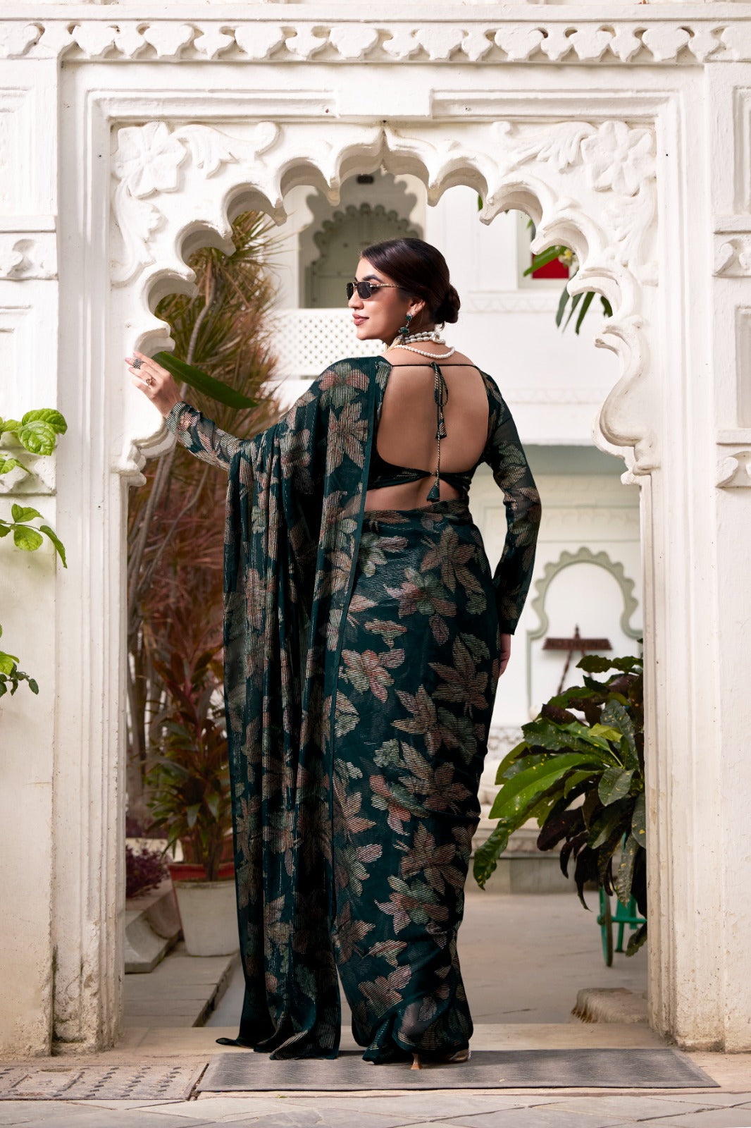 FLORAL LUREX BRASSO SAREES