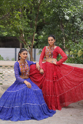 BANDHEJ PRINT WITH GOTTA PATTI & GAMTHI WORK