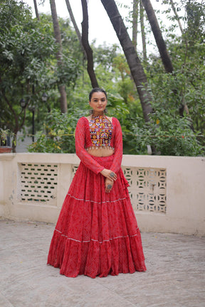BANDHEJ PRINT WITH GOTTA PATTI & GAMTHI WORK