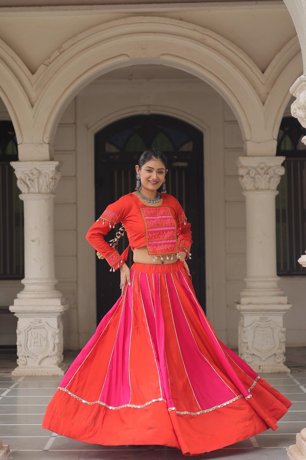 MIRROR LACE MAGIC & GAMTHI EMBROIDERY FOR NAVRATRI