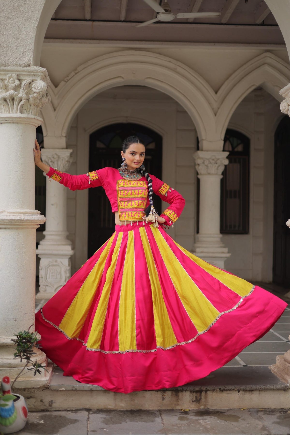 MIRROR LACE MAGIC & GAMTHI EMBROIDERY FOR NAVRATRI