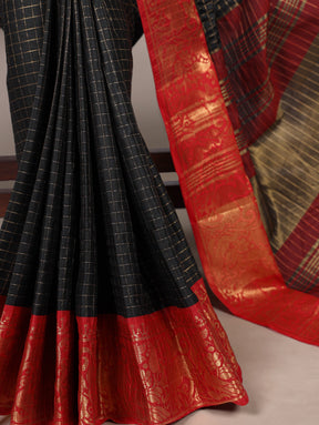 CHEX DESIGN WITH ZARI WEAVING BORDERS FOR SOUTH ELEGANCE