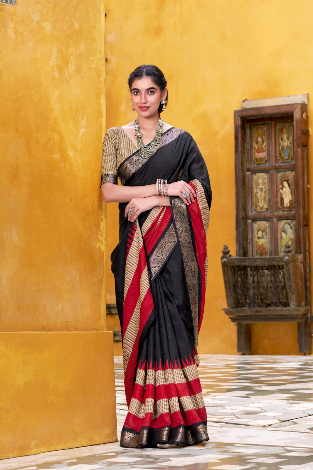 SOFT POLY COTTON SAREES WITH ROYAL ZARI BORDER