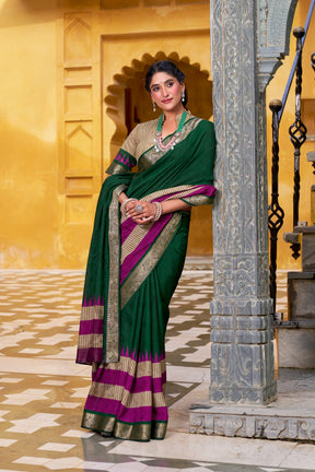 SOFT POLY COTTON SAREES WITH ROYAL ZARI BORDER