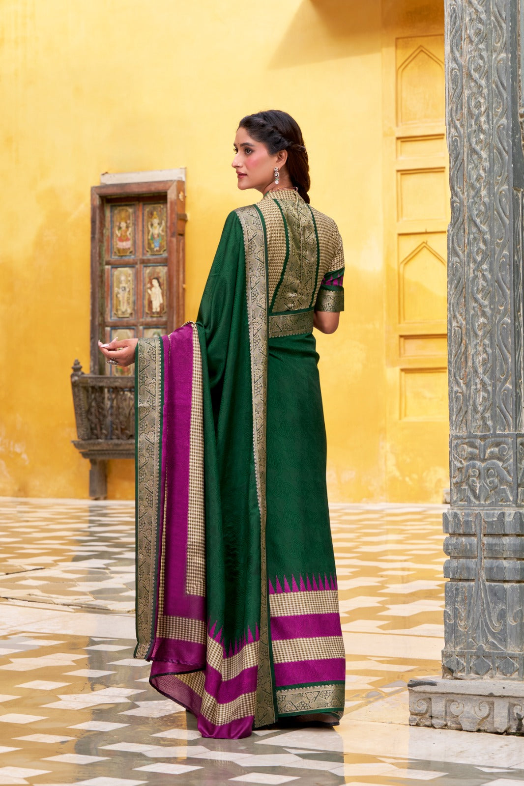 SOFT POLY COTTON SAREES WITH ROYAL ZARI BORDER