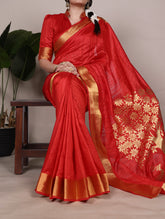 Festive Raw Silk Sarees For ONAM
