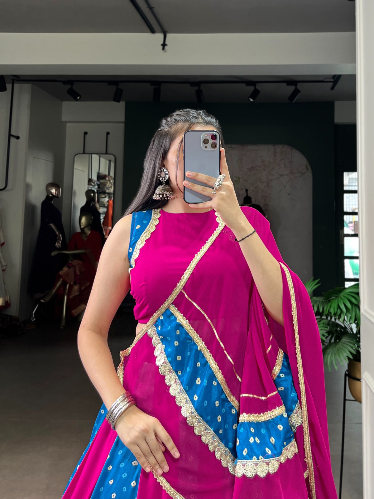 DESIGNER BANDHEJ PRINT LEHENGA WITH DUPATTA