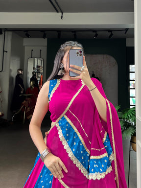 DESIGNER BANDHEJ PRINT LEHENGA WITH DUPATTA
