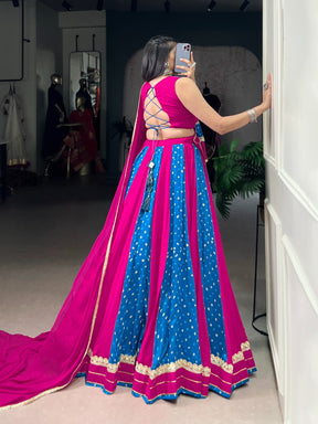 DESIGNER BANDHEJ PRINT LEHENGA WITH DUPATTA