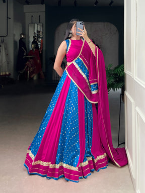 DESIGNER BANDHEJ PRINT LEHENGA WITH DUPATTA