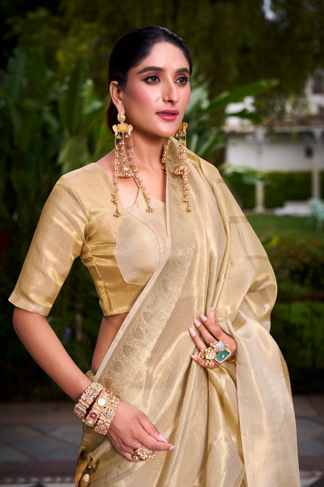 ONAM GOLD TISSUE SAREE