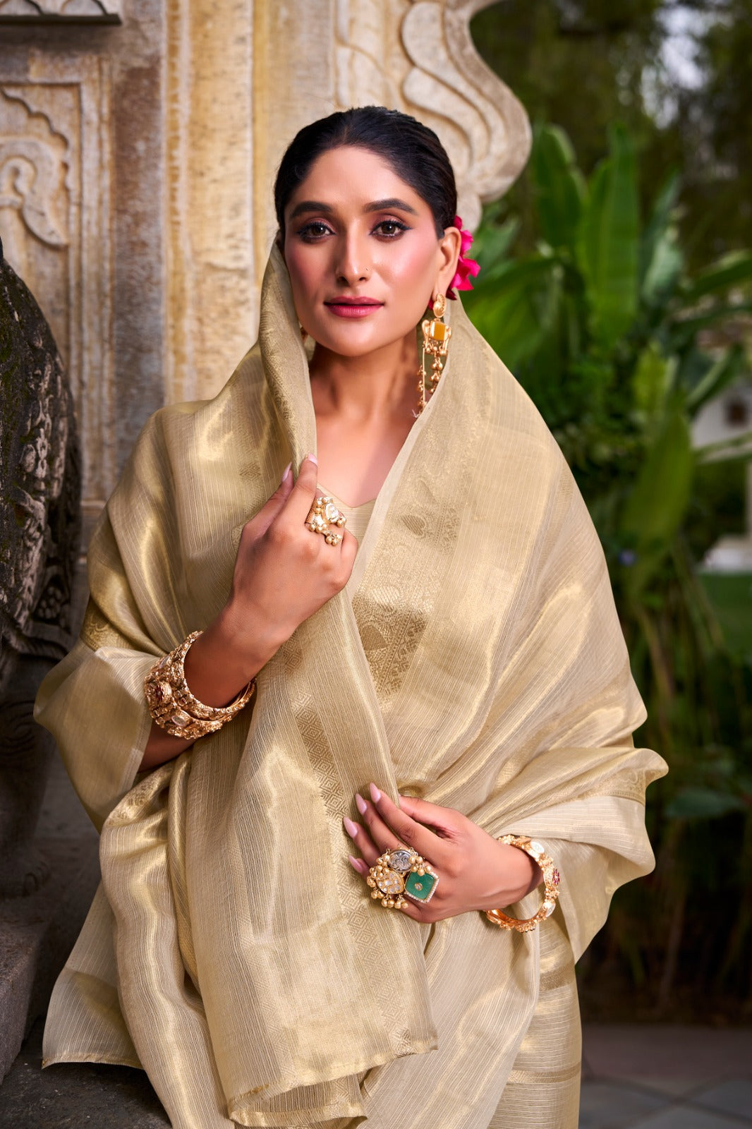 ONAM GOLD TISSUE SAREE