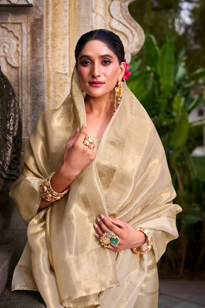 ONAM GOLD TISSUE SAREE