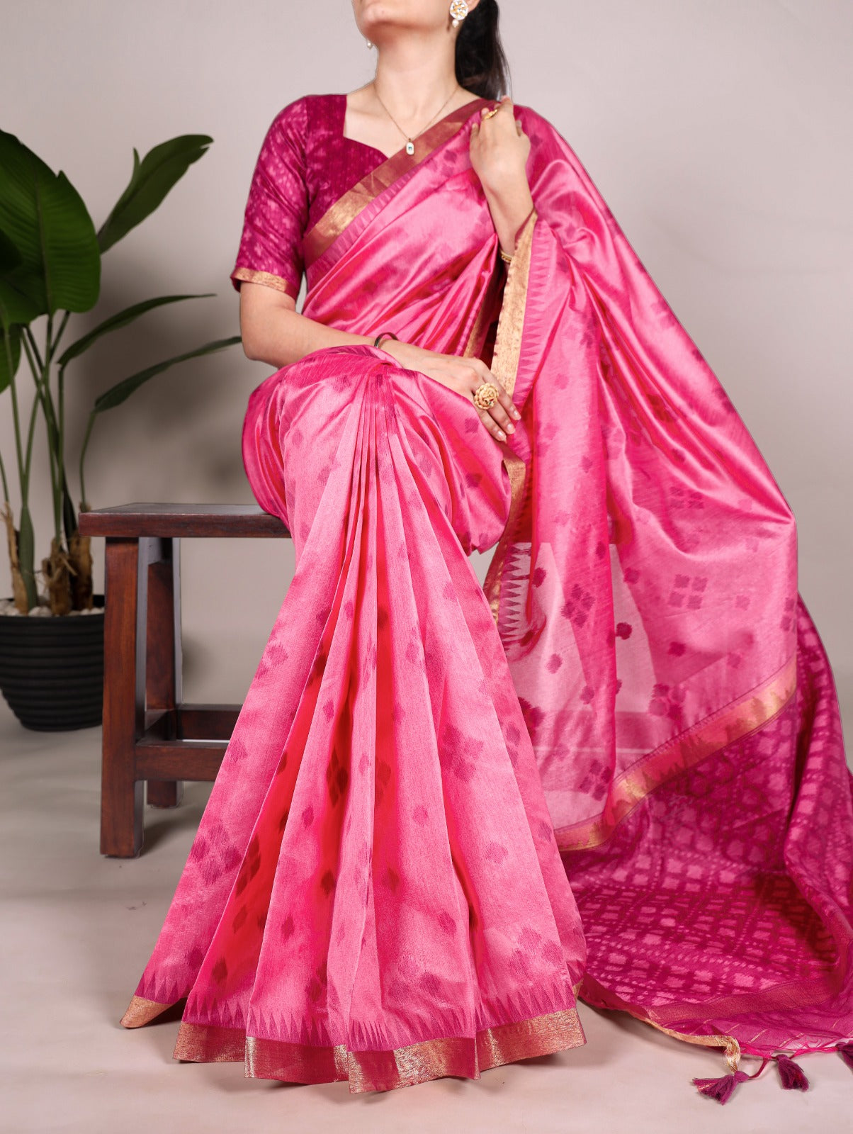 PATOLA PRINT JACQUARD SILK SAREE