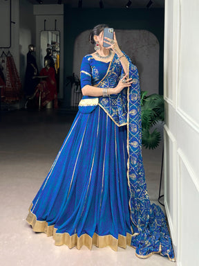 DESIGNER BANDHEJ PRINT LEHENGA CHOLI WITH DUPATTA & PURSE