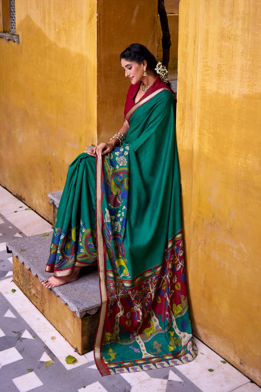 Kalamkari Elegance Saree
