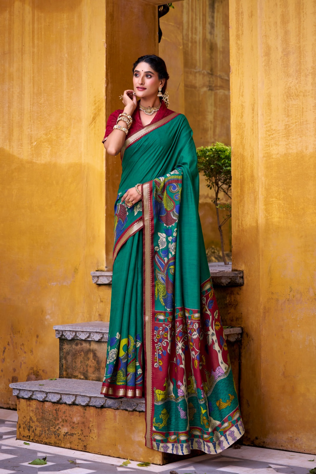 Kalamkari Elegance Saree