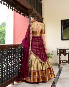 Paithani Artistry in Cotton Silk