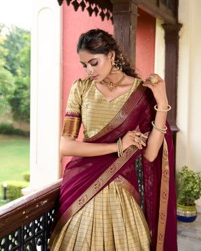 Paithani Artistry in Cotton Silk