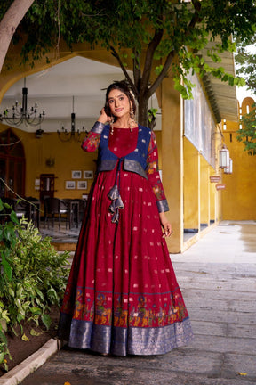 Ready to wear Kalamkari Gown with Jacket