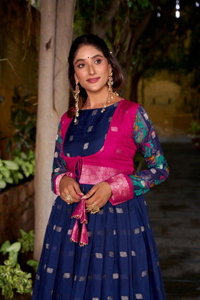 Ready to wear Kalamkari Gown with Jacket